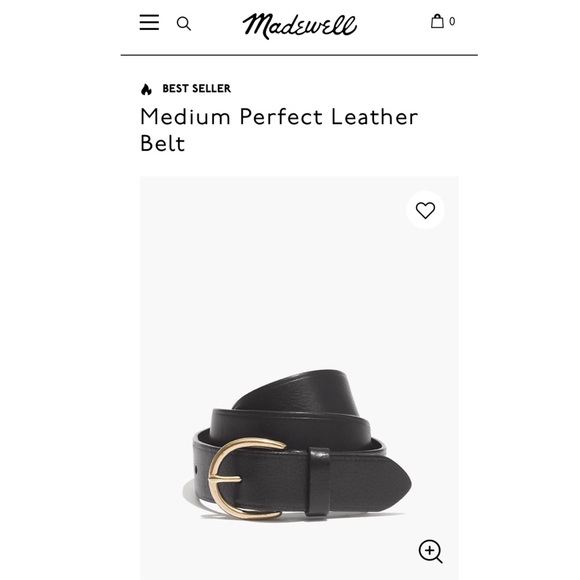Madewell Accessories - MADEWELL Medium Perfect Leather Belt